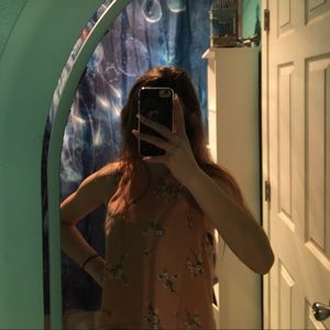 Cute blush pink cropped tank top